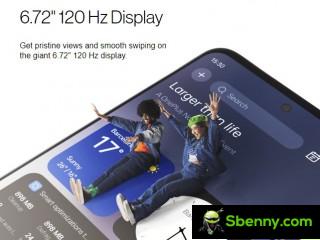 6.72'' 120Hz screen