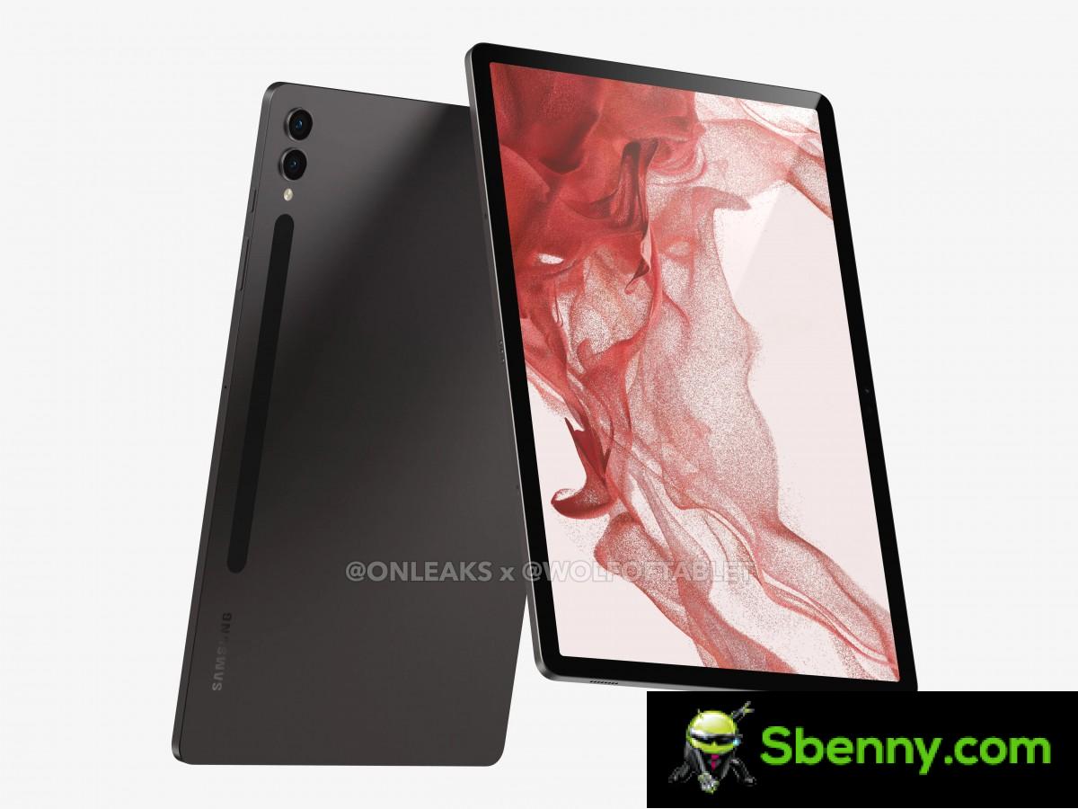Here is the Samsung Galaxy Tab S9+ in some leaked renders