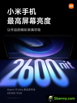 Xiaomi 13 Ultra display teaser