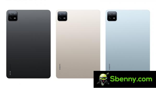 Xiaomi Pad 6 Pro in its three colors