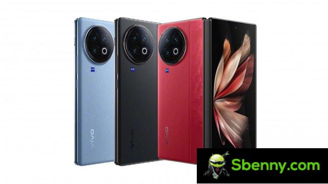 vivo X Fold2 in its three official colors