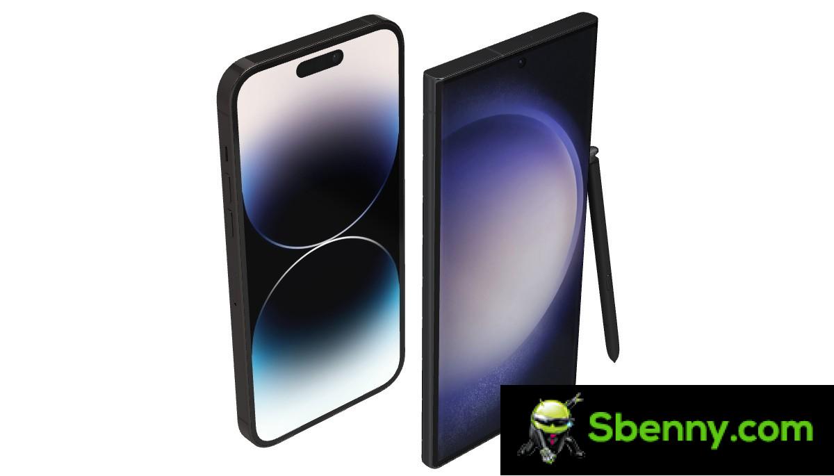 Apple iPhone 14 Pro Max versus Samsung Galaxy S23 Ultra