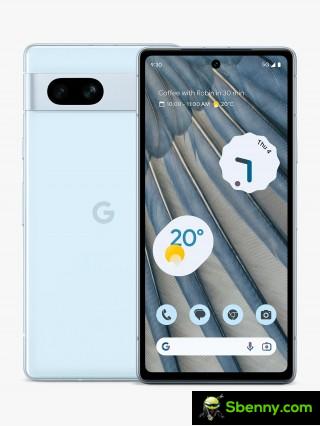 Google Pixel 7a in blue