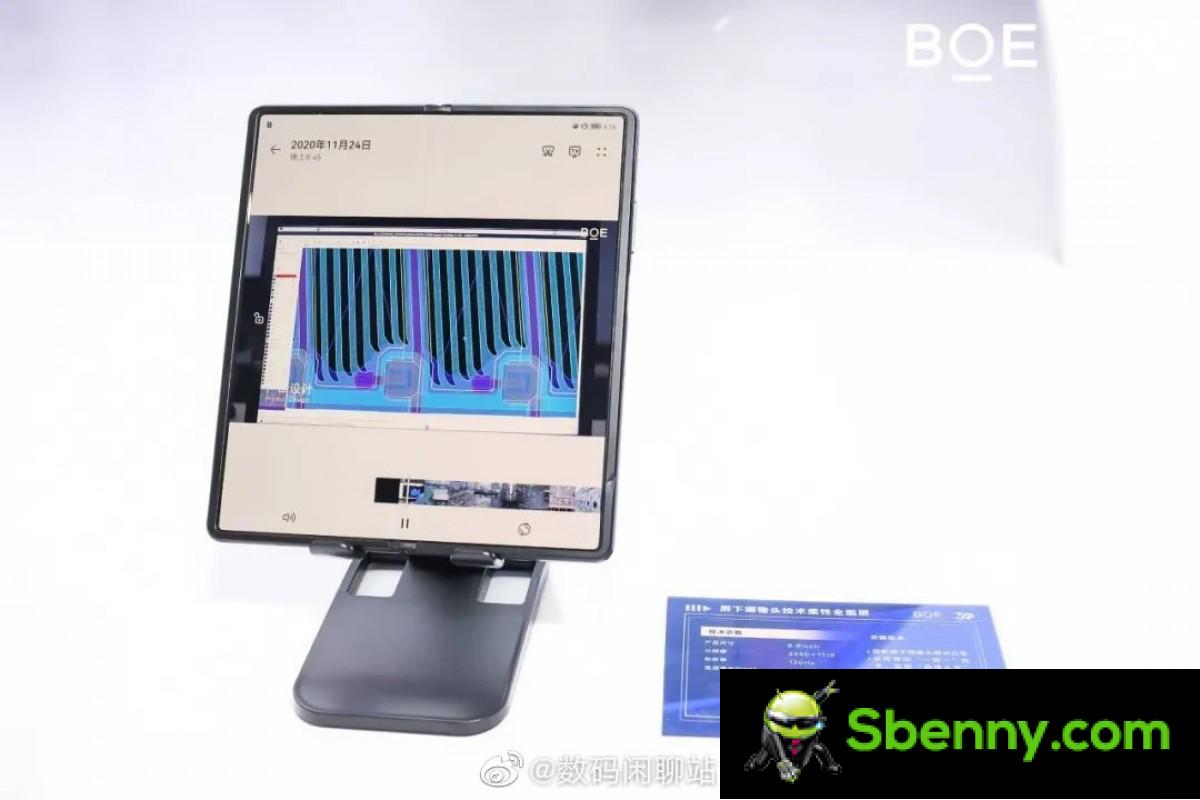 Huawei, ZTE and BOE work on a flexible OLED with selfie cam under the display