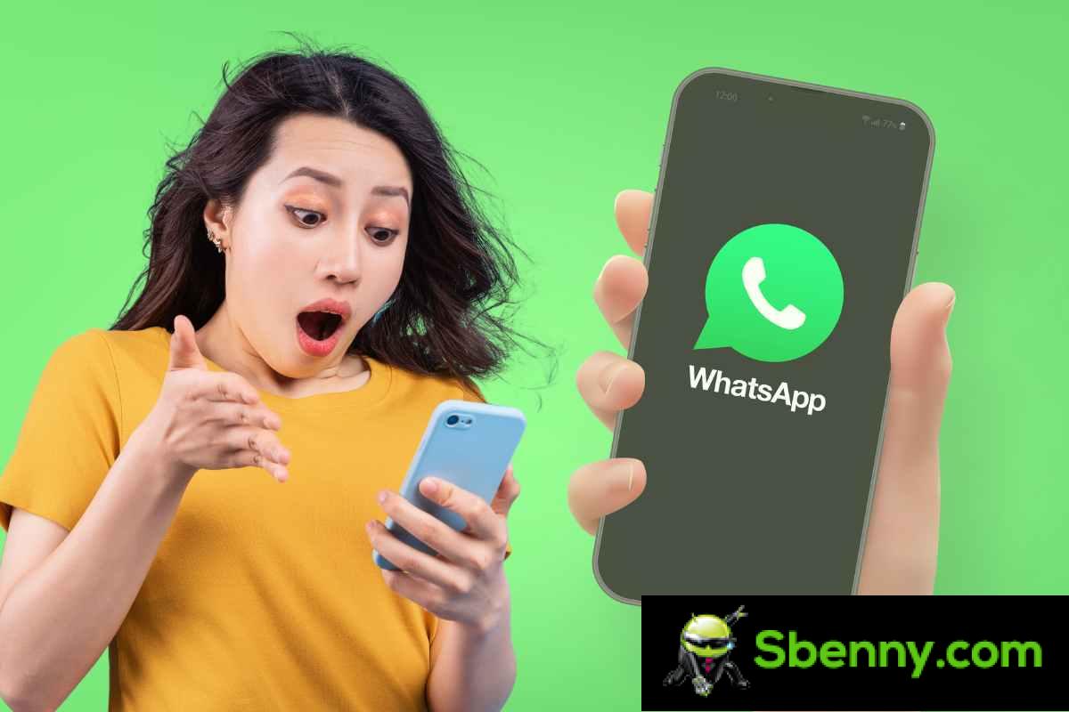 WhatsApp icon and girl with phone in hand