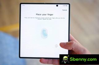 Fingerprints below the display on both displays