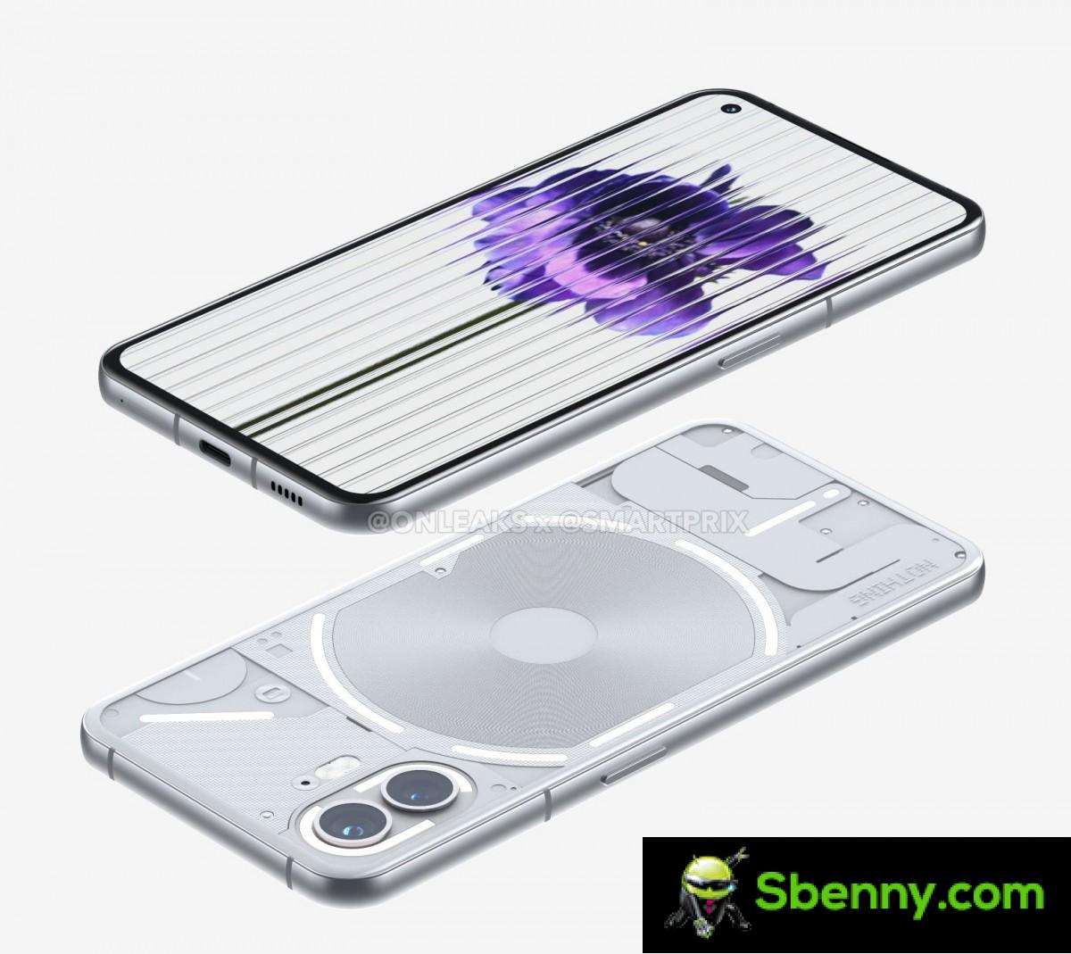The Nothing Phone (2) renders show a more rounded design, dual camera setup