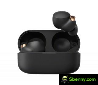 The current Sony WF-1000XM4 in black