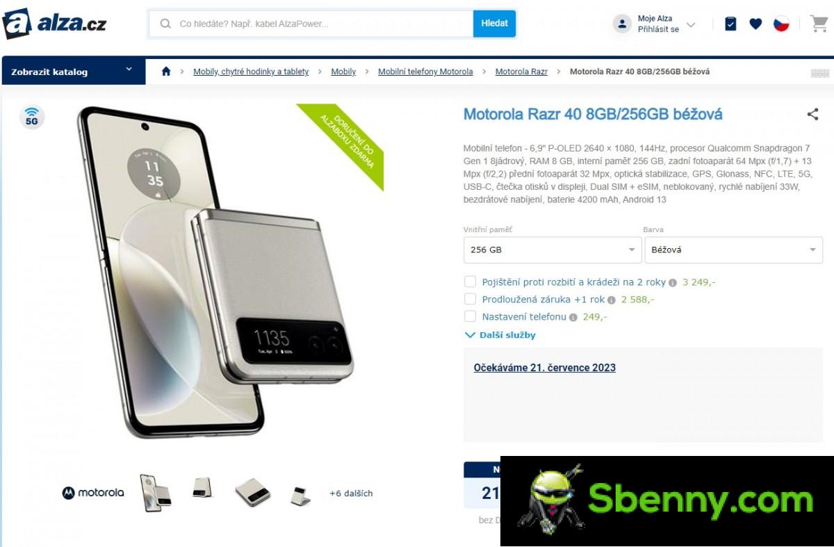 The Motorola Razr 40 goes on sale in China, arriving in Europe next month