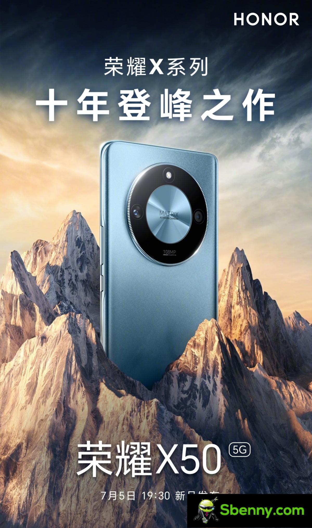 Honor X50 coming on July 5 with Snapdragon 6 Gen 1 chipset