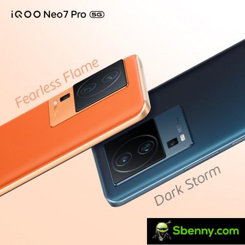 iQOO Neo 7 Pro color options revealed