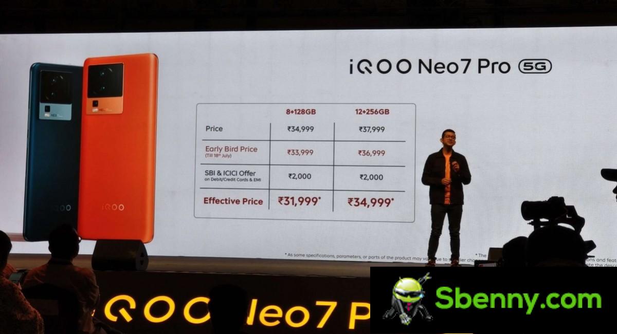 iQOO Neo 7 Pro is official with Snapdragon 8+ Gen 1 and 120W fast charging