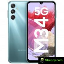 Samsung Galaxy M34 in waterfall blue