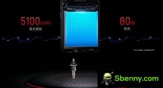 The Z50S Pro has a 5,100mAh battery with 80W charging