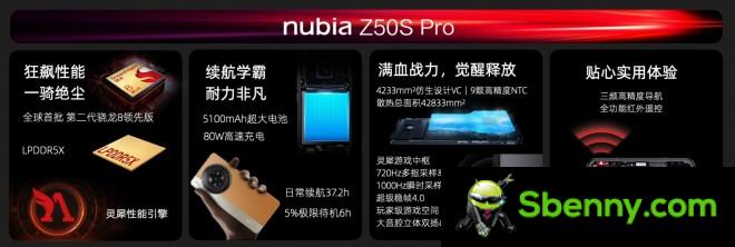 ZTE nubia Z50S Pro at a glance
