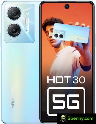 Infinix Hot 30 5G in Aurora Blue and Knight Black