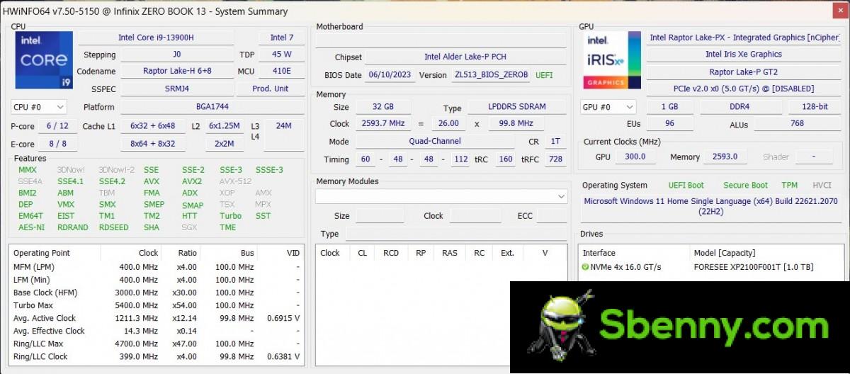 Infinix ZeroBook 13 (13900H) review.