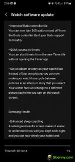 The One UI 5 Watch update changelog