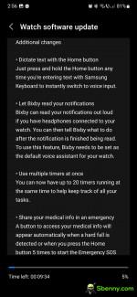 The One UI 5 Watch update changelog