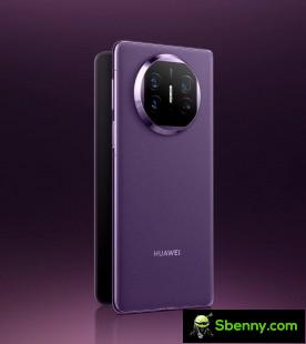 Mate X5 display and new Phantom Purple color