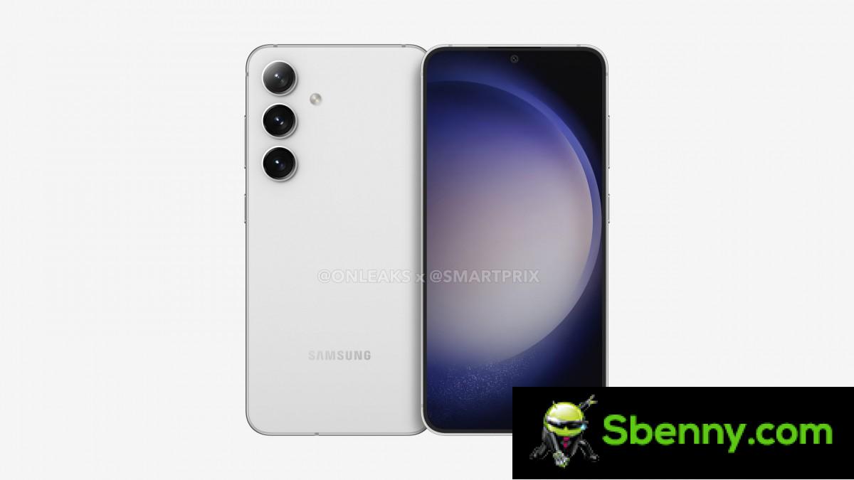 Leaked renders of the Samsung Galaxy S24 reveal a flat design