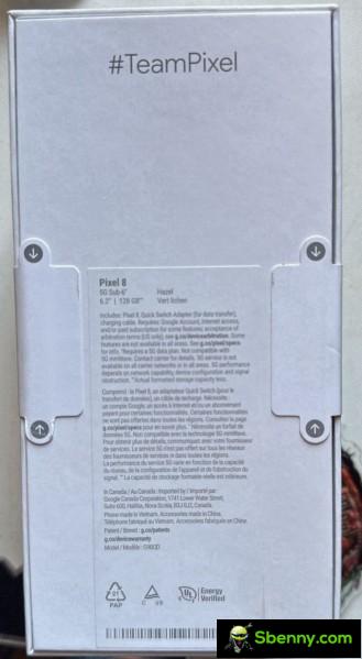 Google Pixel 8 retail package