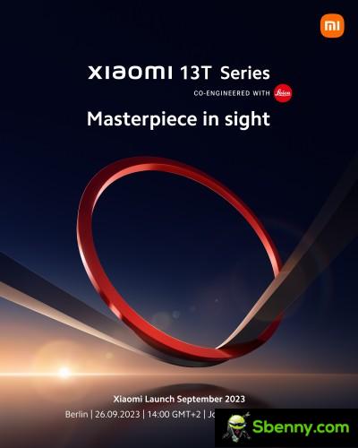 The launch date of the Xiaomi 13T line has been announced