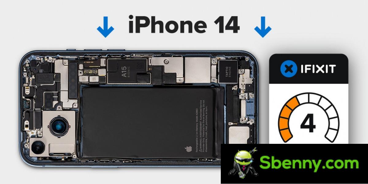 iFixit downgrades iPhone 14 to 4/10 repairability score 