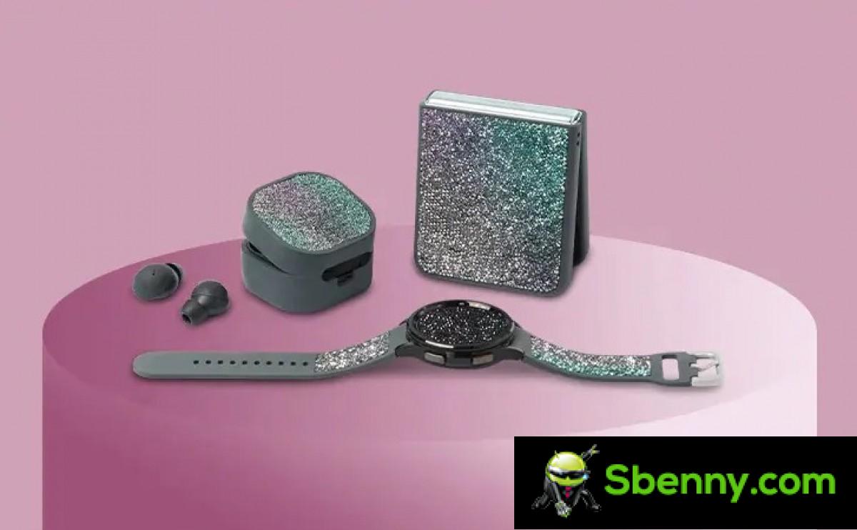Samsung presents a special bundle studded with Swarovski: Galaxy Z Flip5, Watch6 and Buds2 Pro