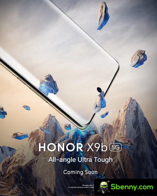 The teaser images reveal the design of Honor X9b