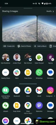Google Photos Share Sheet on Android 14