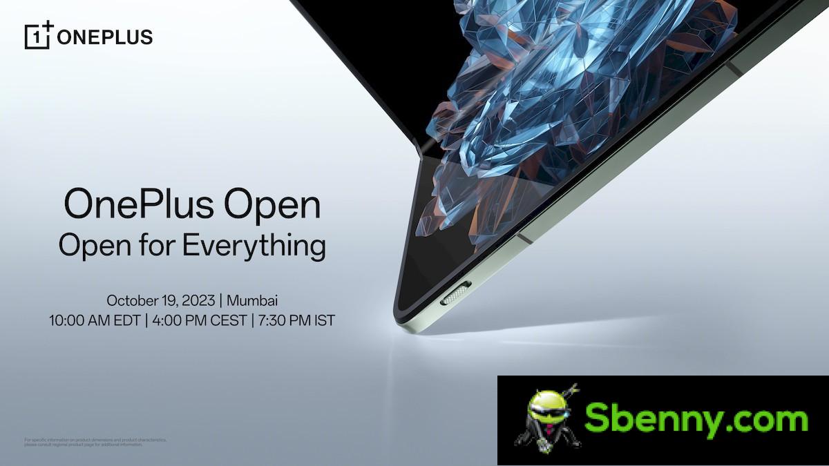 The OnePlus Open will be presented on October 19th