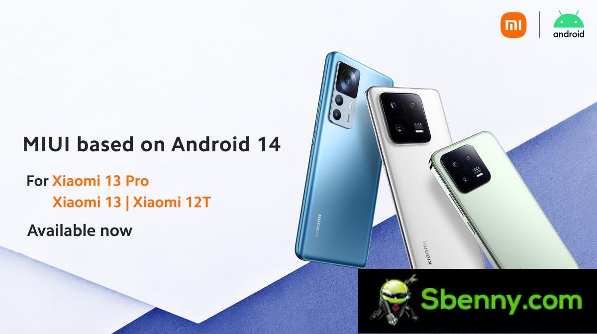 Xiaomi 13 and 13 Pro plus Xiaomi 12T now receive MIUI update based on Android 14