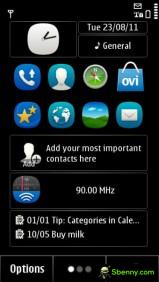 The Symbian Anna home screen