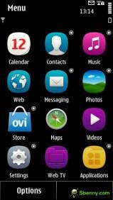 The Symbian Anna home screen