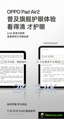 The teasers of the Oppo Pad Air 2
