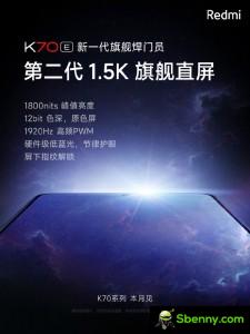 More teasers of the Redmi K70E