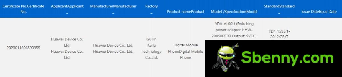 Huawei nova 12 Ultra obtains certification with 100W charging