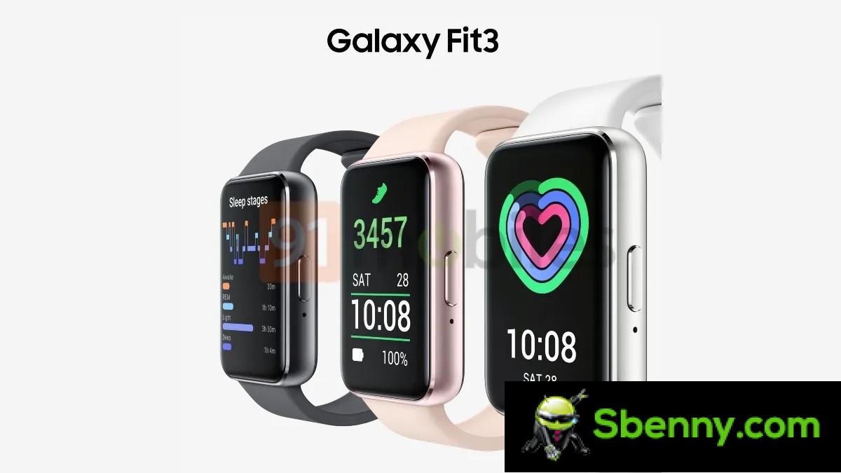 Leaked images of Samsung Galaxy Fit3 reveal color options