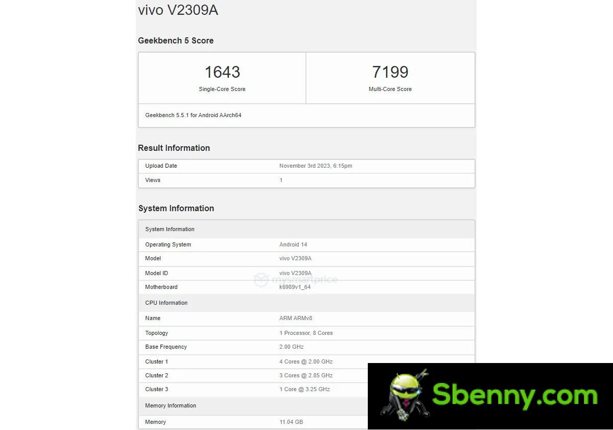vivo X100 stops by Geekbench with its Dimensity 9300 SoC