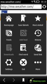The Symbian Belle browser