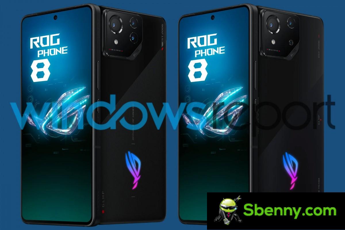 Asus ROG Phone 8 and 8 Pro leaked in official-looking renders