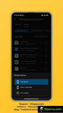 Screenshots of the new version of the Google Play Store