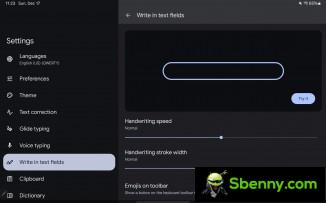 The help screen Write in text fields