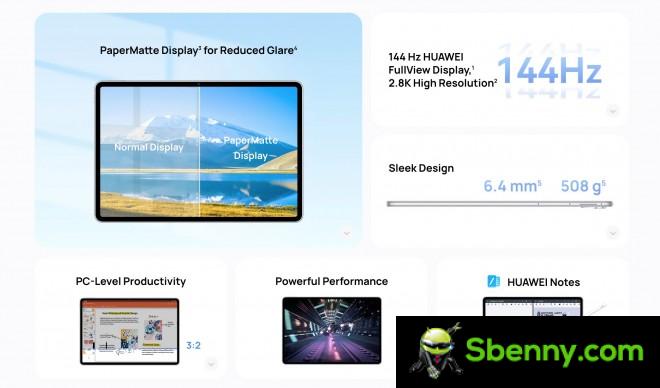 Main specifications of MatePad Air PaperMatte