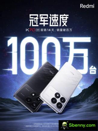 Redmi K70 sells in 1 million units