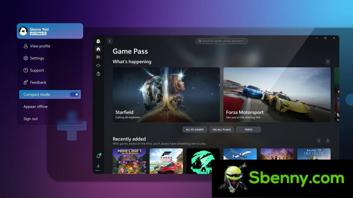 Xbox app for PC gets compact mode for portable gaming PCs