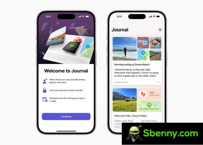 Journal app on iOS 17.2