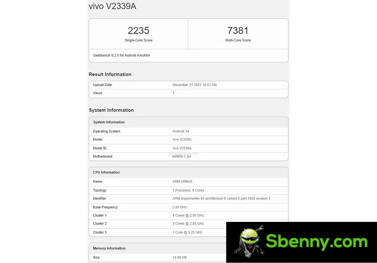 iQOO Neo9 Pro appears on Geekbench with Dimensity 9300 on board