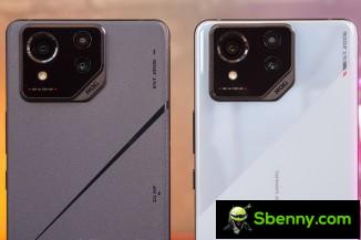Asus ROG Phone 8 Pro on the left, 8 on the right
